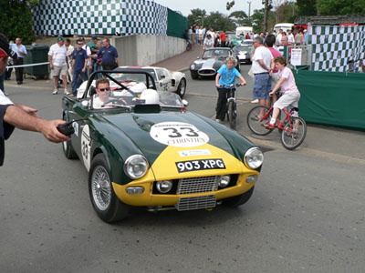 Race modified Revington TRS showing Adrian Newey's GT40 the way