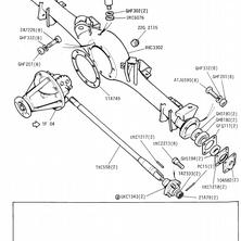 REAR AXLE - Casing, Axle Shafts (Fitted with automatic gearbox) (up to VIN402000 only, 1F06L for future)