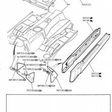 BODY SECTION - Sill Panels, Jack Mounting Bracket, Footrest