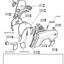 BODY SECTION - Rear Quarter Panels, Rear Wheelarch, Tonneau Panels