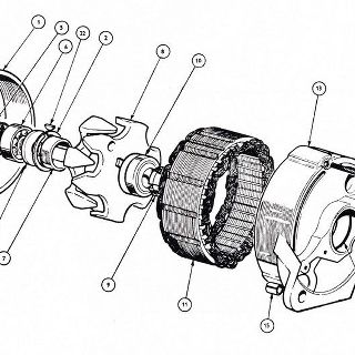 ELECTRICAL EQUIPMENT: Alternator 15 A.C.