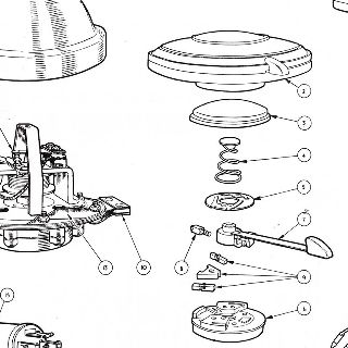 ELECTRICAL EQUIPMENT: STEERING COLUMN CONTROL HEAD, HORNS AND FLASHER UNIT.