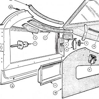 BODY AND FITTINGS: DOORS, HINGES AND LOCKS, CASINGS AND SIDE CURTAINS.