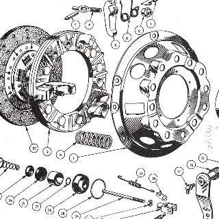 CLUTCH: COVER, PLATE, RELEASE MECHANISM AND SLAVE CYLINDER.