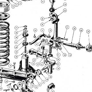 FRONT SUSPENSION AND FRONT HUBS.