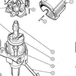 ELECTRICAL EQUIPMENT: DISTRIBUTOR AND IGNITION COIL.