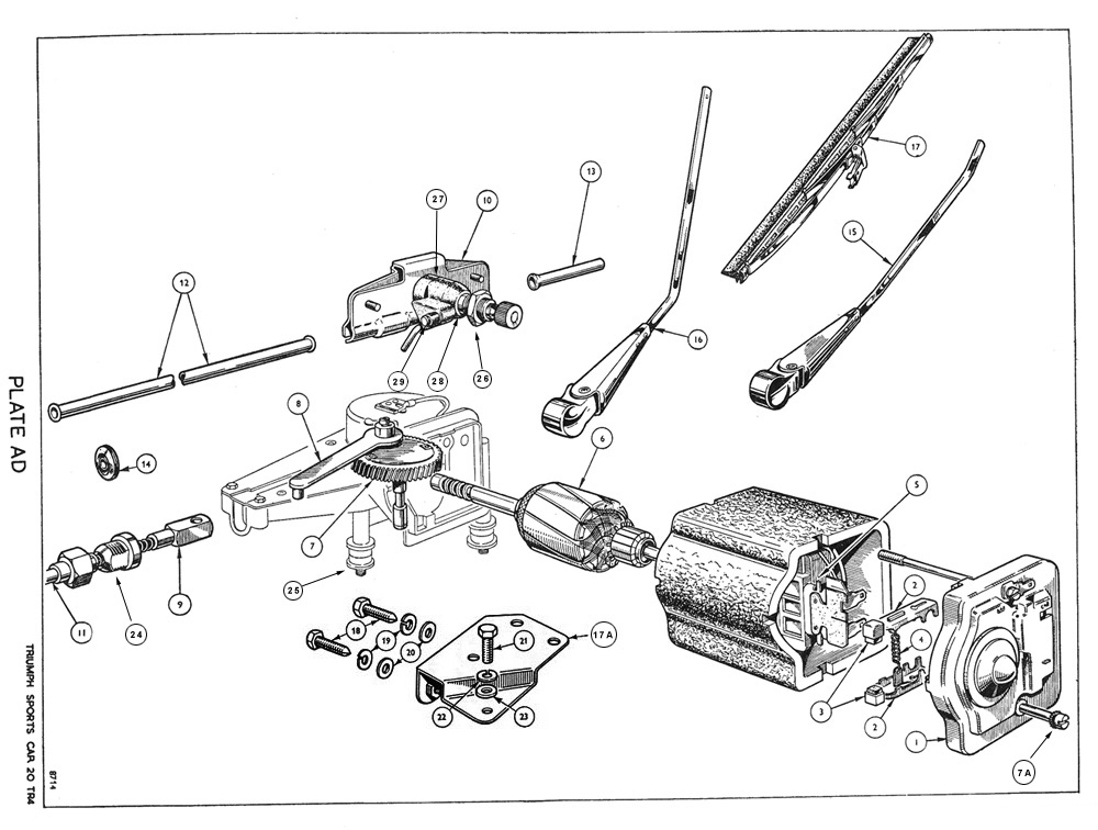 Revington TR - TR4 Plate AD - ELECTRICAL EQUIPMENT ... austin healey wiring diagram 