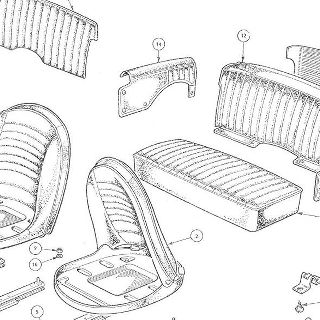 BODY AND FITTINGS: SEATS FRONT AND REAR, HOOD STICKS COVERS AND BLANKING PLUGS.