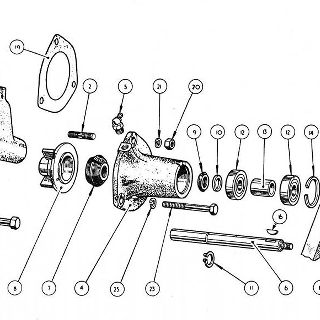 ENGINE: WATER PUMP ASSEMBLY.