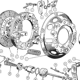 CLUTCH: COVER, PLATE, RELEASE MECHANISM AND SLAVE CYLINDER.