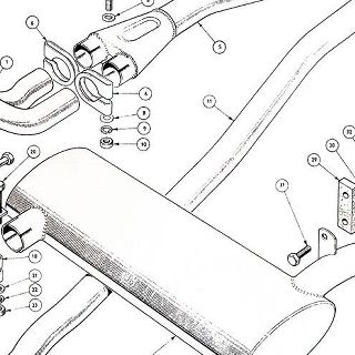 EXHAUST SYSTEM: SINGLE REAR TRANSVERSE SILENCER TYPE.