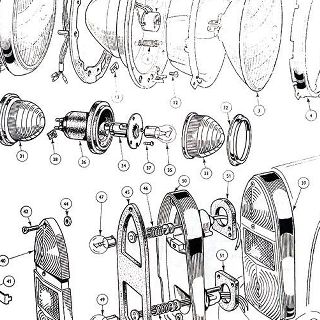 ELECTRICAL EQUIPMENT: HEAD, SIDE, FLASHER AND TAIL LAMPS.