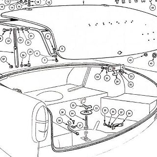 BODY AND FITTINGS: TRUNK LID, LOCKS AND HINGES. SPARE WHEEL MOUNTING AND TOOL STOWAGE DETAILS.