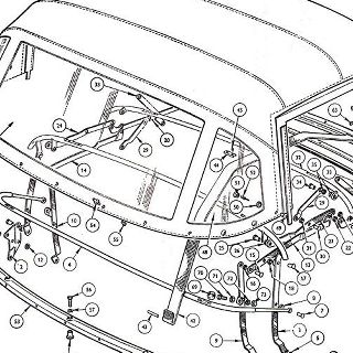 BODY AND FITTINGS: HOOD STICKS AND HOOD COVER.