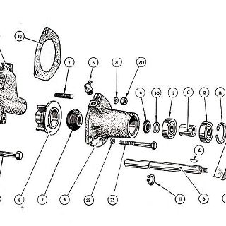 83 m.m. and 86 m.m. ENGINE:  WATER PUMP ASSEMBLY.