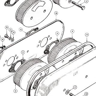 83 m.m. and 86 m.m. ENGINE: AIR CLEANERS.