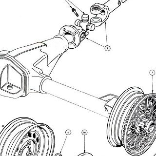 PROPELLOR SHAFT AND ROAD WHEELS.