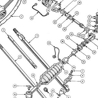 STEERING: STEERING WHEEL, STEERING COLUMN, RACK AND PINION AND MOUNTINGS.