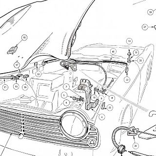 BODY AND FITTINGS: GRILL, BONNET AND BONNET FASTENER AND RELEASE DETAILS, MEDALLION