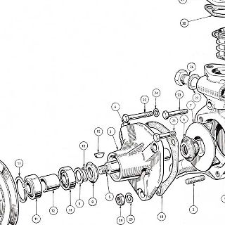 ENGINE: WATER PUMP ASSEMBLY, THERMOSTAT UNIT AND TEMPERATURE TRANSMITTER