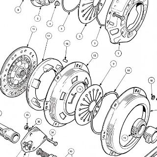 CLUTCH: COVER, PLATE, RELEASE MECHANISM AND SLAVE CYLINDER