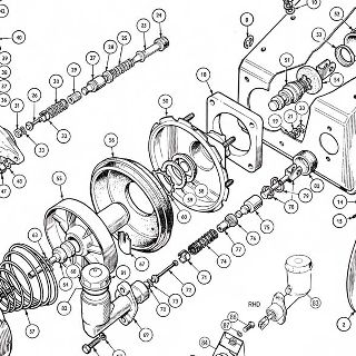 CLUTCH AND BRAKE PEDALS: MASTER CYLINDERS, SUPPORT BRACKET AND SERVO UNIT