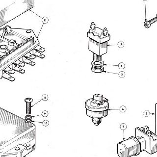 ELECTRICAL EQUIPMENT: Foot Dip,  Pedal Switches, Fuse & Control Box Foot Dipping Switch, Stop Lamp Switch, Reverse Lamp Switch, Control Box, Fuse Box, Ignition Relay