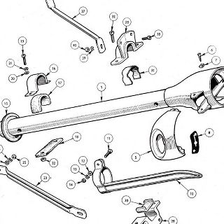 BODY AND FITTINGS: Steering Outer Column Steering Column Cowl Assembly, Steering Column Support Details