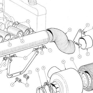 ENGINE (Petrol Injection Model): Air Manifold and Cleaner Air Manifold Assembly, Air Cleaner Assembly, Strap Assembly, Air Cleaner Support