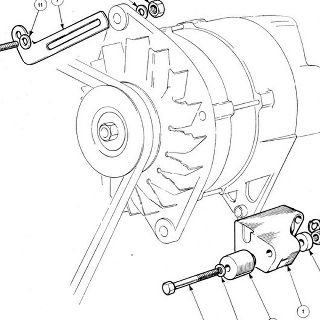 ENGINE (Petrol Injection Model): Alternator Mounting