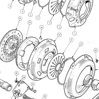 CLUTCH: Clutch Assembly and Operation Clutch Cover Assembly - Borg and Beck, Driven Plate Assembly - Borg and Beck, Clutch Cover Assembly - Laycock, Driven Plate Assembly - Laycock, Clutch Throw Out Bearing, Clutch Operating Fork, Clutch Operating Shaft Assembly, Clutch Slave Cylinder Assembly (1