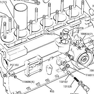 ENGINE (CARB MODELS) BLOCK Cylinder Block, Liners, Oil Pressure Switch