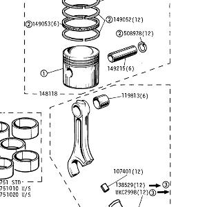 ENGINE (CAR MODELS) Pistons and Connecting Rods, big end Bearings