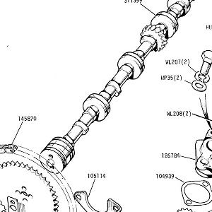 ENGINE (CARB MODELS) Camshaft, Timing Details, (Distributor Pedestals)