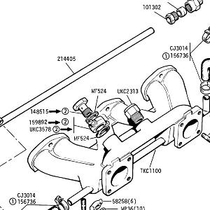 ENGINE (CARB MODELS) Inlet Manifold and Water Pipes