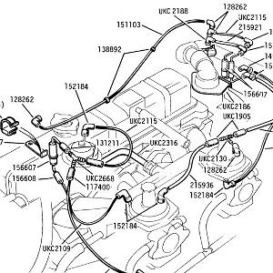 ENGINE (CARB MODELS) Auto-ignition vacuum pipes Up to Commission No. CF35000 (see 20-30 for Future)