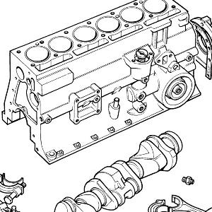 ENGINE (P.I. MODELS) Block, Crank Pistons Short Engine Assembly