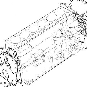 ENGINE (P.I. MODELS) Plates front and rear, Rear Oil Seal