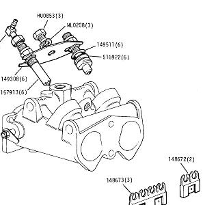 ENGINE (P.I. MODELS) Injectors & Injector Pipes