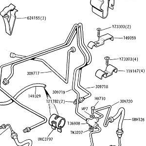 BRAKE PIPES RIGHT HAND DRIVE Front RHD