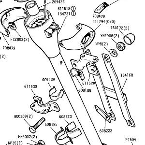 STEERING Outer Column, horn ring, cowls & supports