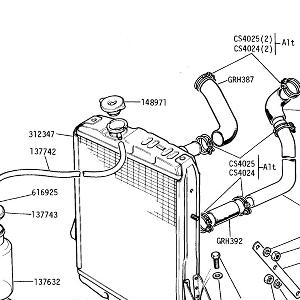 RADIATOR hoses & overflow bottle. All Countries Except USA.