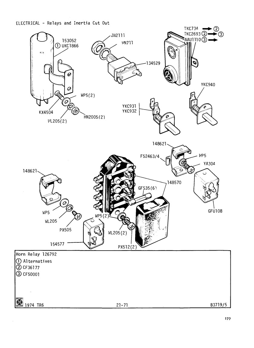 Revington Tr Tr6cr Plate 21 71 Electrical Miscellaneous Equipment For Tr6 Cr Revington Tr Tr6cr Plate 21 71 Electrical Miscellaneous Equipment For Tr6 Cr