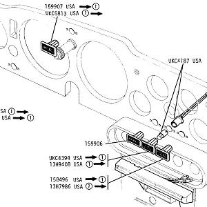 ELECTRICAL EQUIPMENT: FACIA USA ONLY Warning Lights