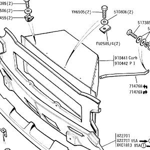 BODY SHELL FRONT VALENCE Front Valance, Stay Rods, Spoiler and Fasteners