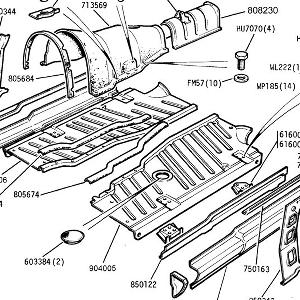 BODY PANELS FLOOR AREA Front Floor, Sills inner and outer, A posts, Gearbox Cover & Rear Tunnel