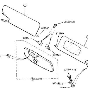 WINDSCREEN FITTINGS Sun Visors and Mirror