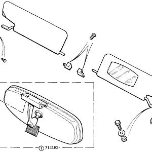 WINDSCREEN FITTINGS SWEDEN Sun Visors and Mirror - Sweden only