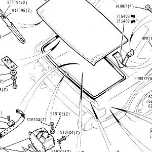 BODY AND FITTINGS BOOT LID Boot Lid, Lock, Stay, Hinges and Attachments