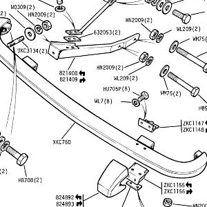 FRONT BUMPER Front Bumper U.S.A. (Up to Commission No. CF27001)